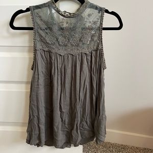 Altar’d state olive green, sleeveless blouse